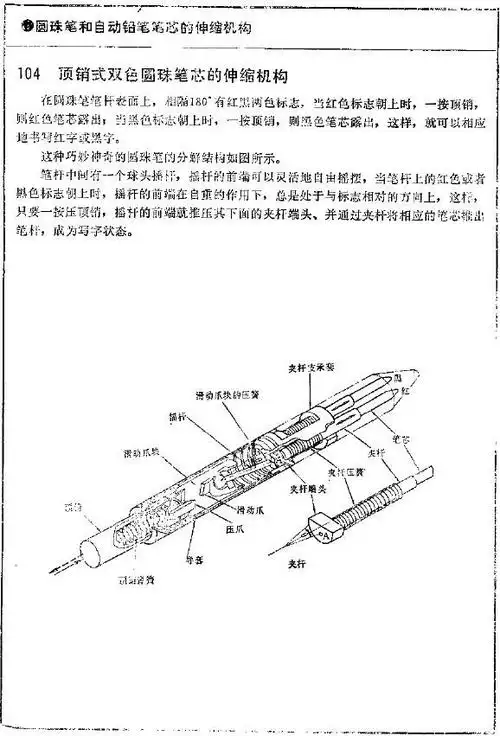 圆珠笔自动结构