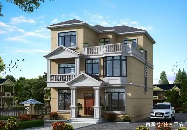 农村自建三层别墅,面宽8.5米却有7室1厅,宅基地再小也有地方住