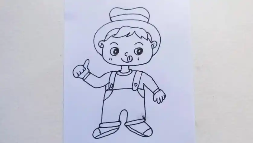 人物夸张舌头简笔画