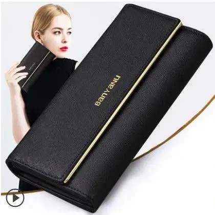 2018新款女士钱包女长款真皮钱夹拉链韩版多功能皮夹子女手拿包潮