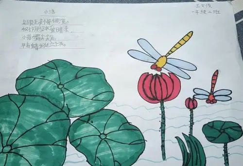 侯郎营小学一年级二班——《小池》诗配画