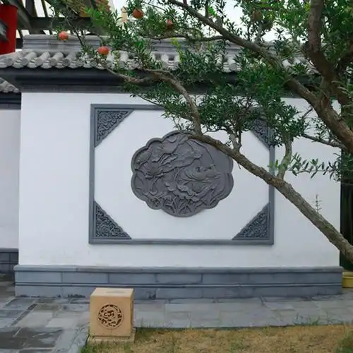 壁画仿古墙面浮雕照壁徽派影壁砖雕