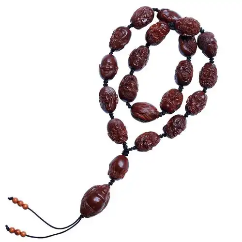 玉化橄榄核手串小籽单面十八罗汉包浆手持手工手链