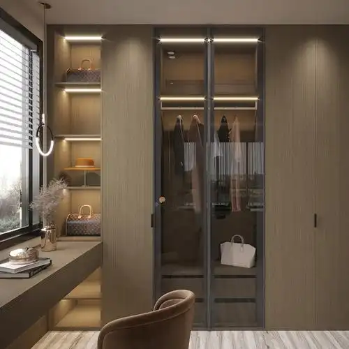 木纹系列e科凡全屋定制衣柜衣帽间家用柜子书柜鞋柜收纳家具