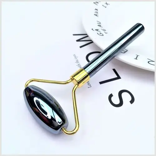 跨境货源天然能量石太赫兹滚轮按摩棒脸部美容玉石按摩棒厂家直供