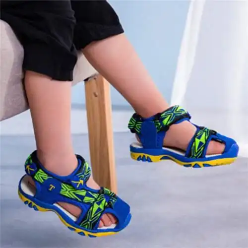 男童包头凉鞋2017夏季新款儿童沙滩鞋男童透气休闲凉鞋男童凉鞋