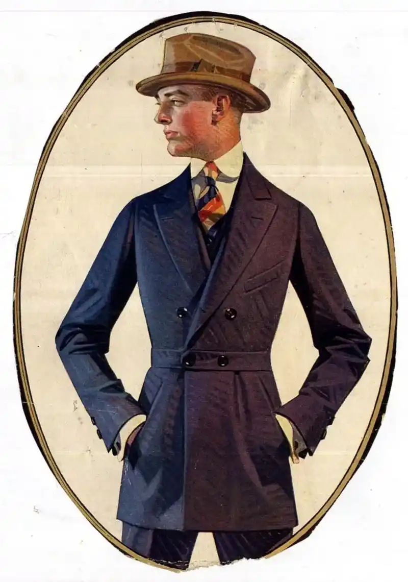 复古绅装画|人物大图.#西装 #插画 #设计 #抖音dou热 - 抖音