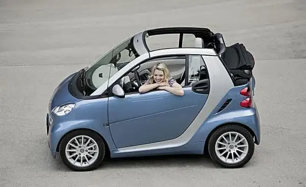 奔驰迷你smart图片因为较短的车身导致后备箱的