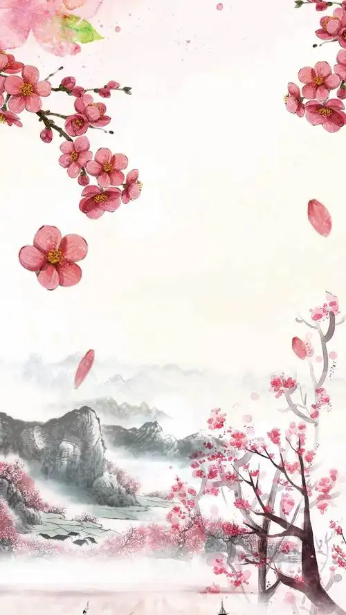 创意桃花背景