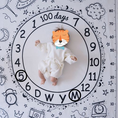 ins风宝宝拍照背景布婴儿摆拍道具满月百天创意新生儿摄影装饰