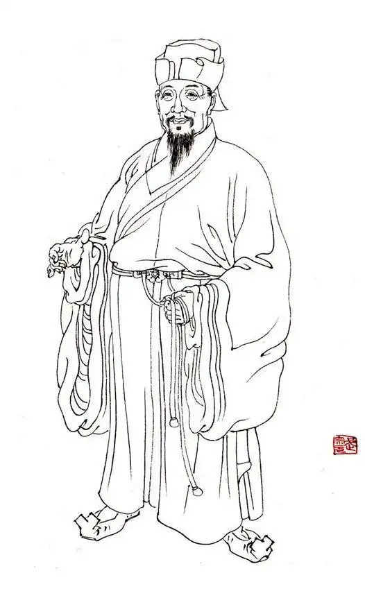 北宋著名的宫廷画师武宗元白描人物冠绝,可谓再生吴道子