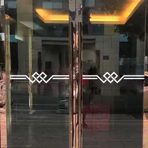 新古典中式腰线防撞玻璃门提示贴纸警示自粘个性装饰橱房阳台门贴
