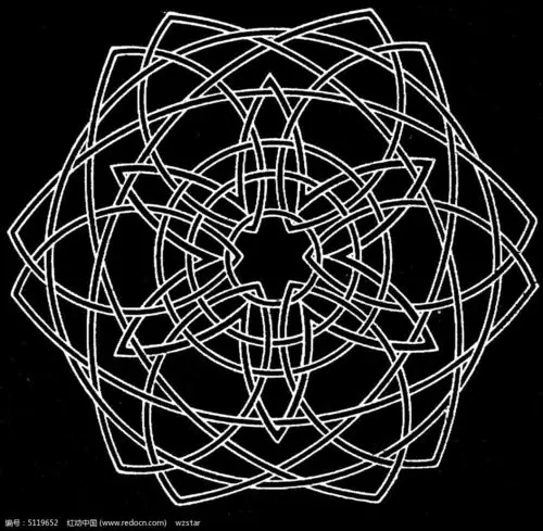 精美线条花朵图案