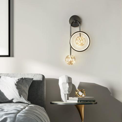 全铜卧室床头壁灯现代简约新款创意极简客厅主卧背景墙楼梯间灯具