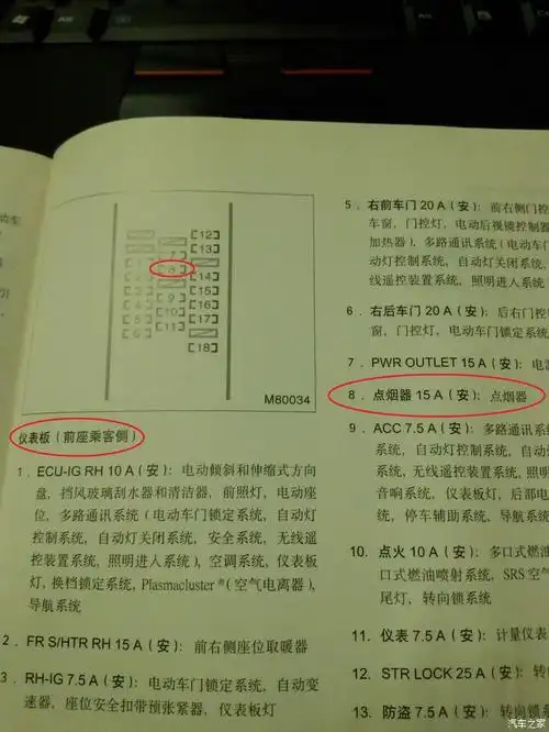 07款皇冠点烟口坏了 保险丝在什么位置呀