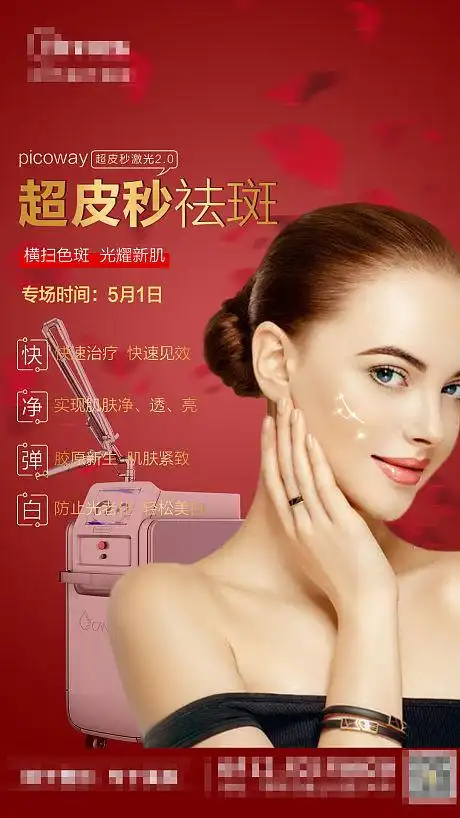 超皮秒祛斑美容宣传海报