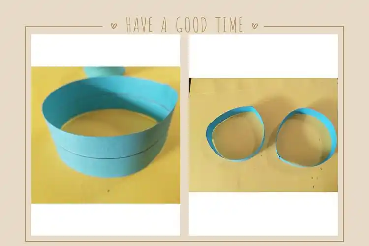 先用剪刀沿中心线剪开,普通的纸圈变成了两个一样大的小纸圈.