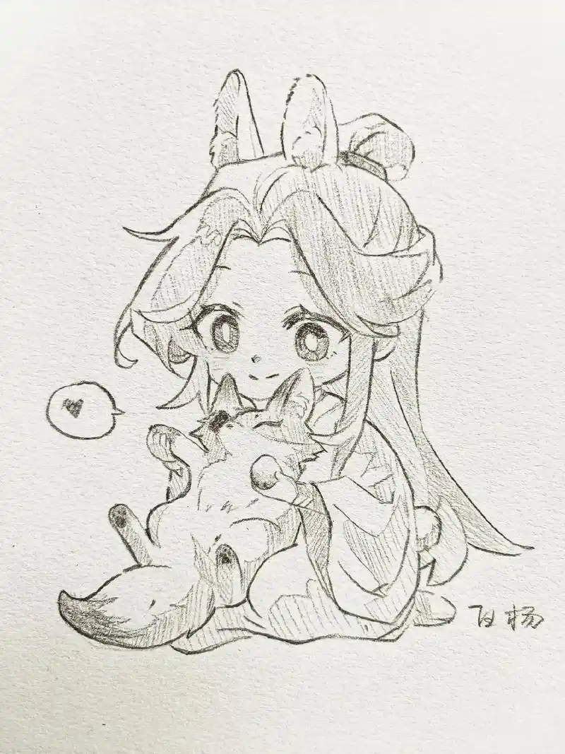 天官赐福过程图.#手绘 #天官赐福 #花城#绘画过程图#谢怜 - 抖音