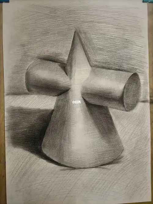 初学素描单体几何体练习