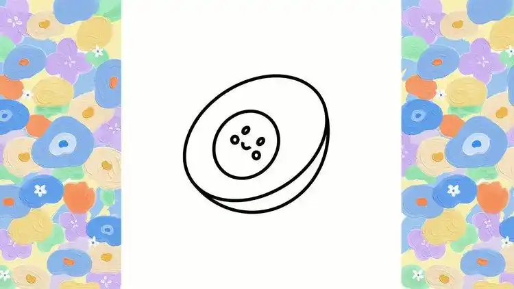 一看就会的简笔画半颗切开的鸡蛋