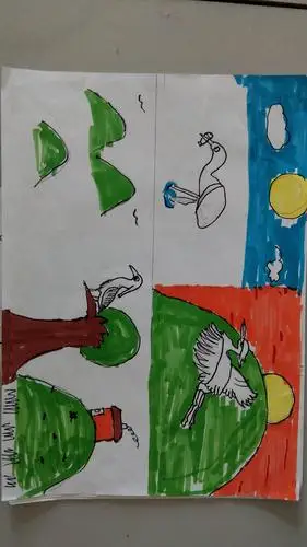 孩子心中的白鹭