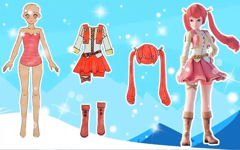 手工纸娃娃玩具:纸娃娃装扮,《星学院》菲洛装扮