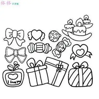 漂亮的装饰物简笔画手抄报