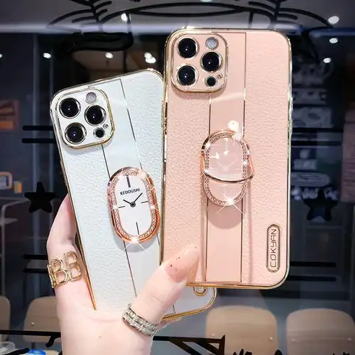 苹果12手机壳新款iphone12全包镜头防摔软硅胶12pro个性创意水钻支架