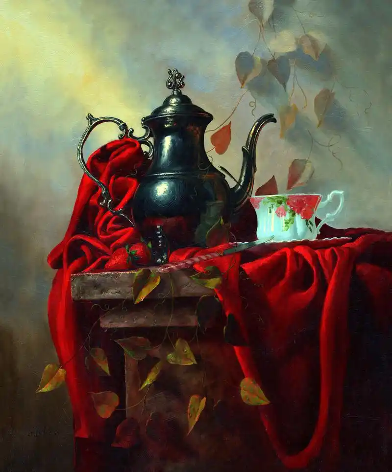 阿列克谢·安东诺夫写实油画静物作品欣赏