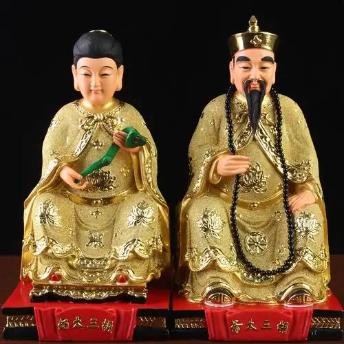 胡三太爷胡三太奶像保家仙供奉镇宅树脂佛像神像狐仙像12/16英寸
