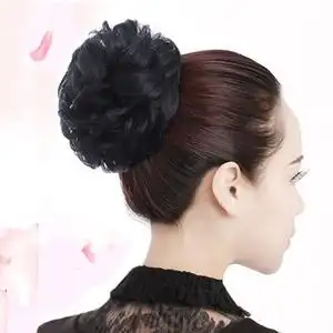 日本购饰品短发公主b盘发头花假发发圈女时尚新娘造型盘头头套头