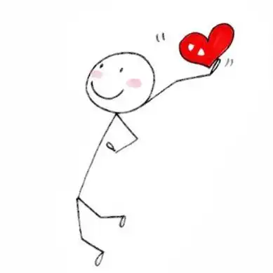火柴人推爱心头像图片大全高清很火的手绘简单火柴人推爱心头像