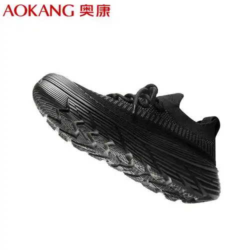 奥康男士休闲鞋夏季新款透气网面鞋男系带厚底运动鞋日常时尚跑鞋
