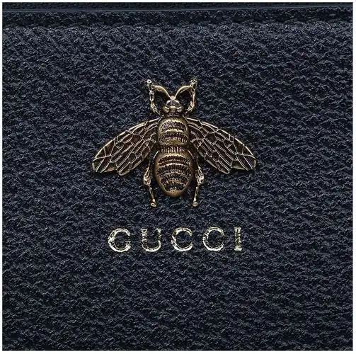 【包税】 gucci/古驰 小蜜蜂 logo 手拿包零钱包钱夹 双 g logo 黑色