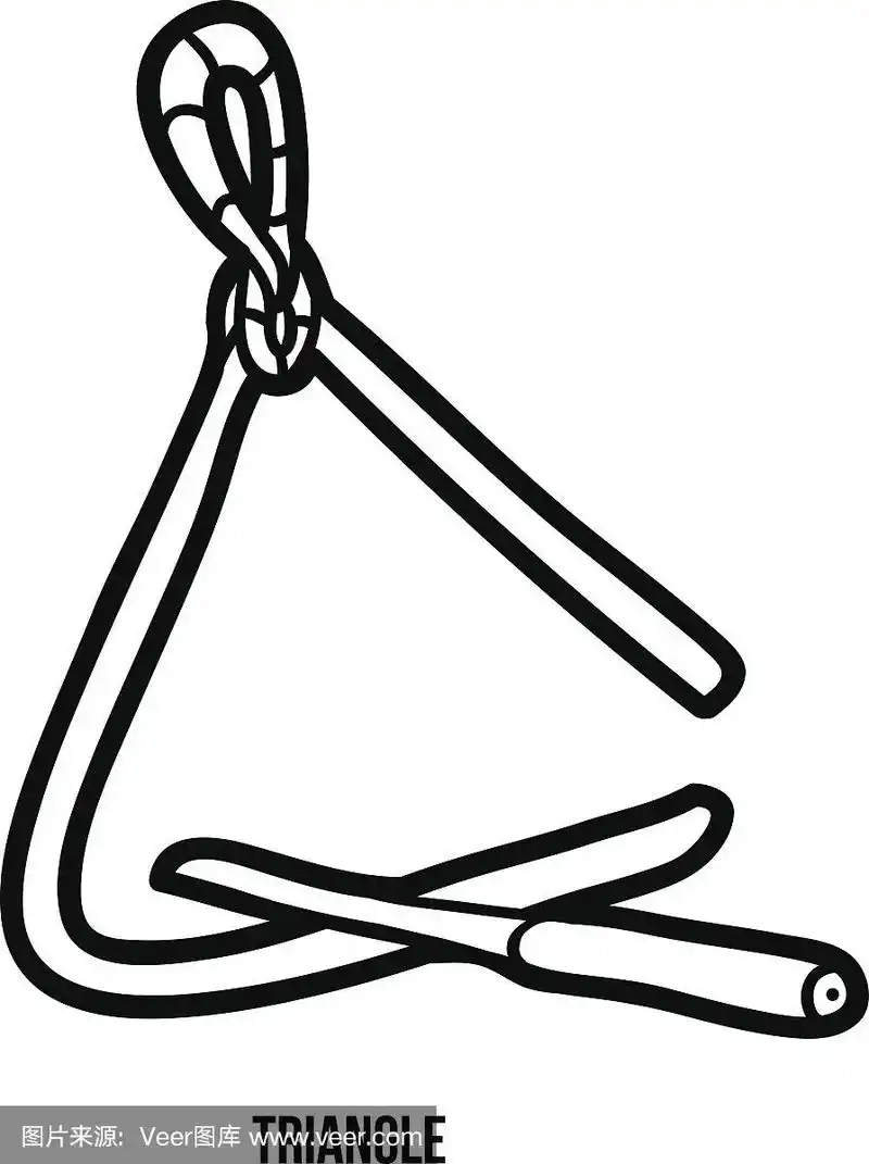 儿童涂色书:乐器(三角形)