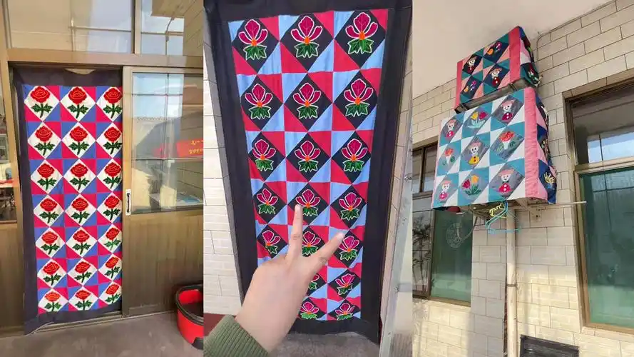 女子晒院里8款纯手工门帘,精致有特色款款王炸:能罩的都不放过