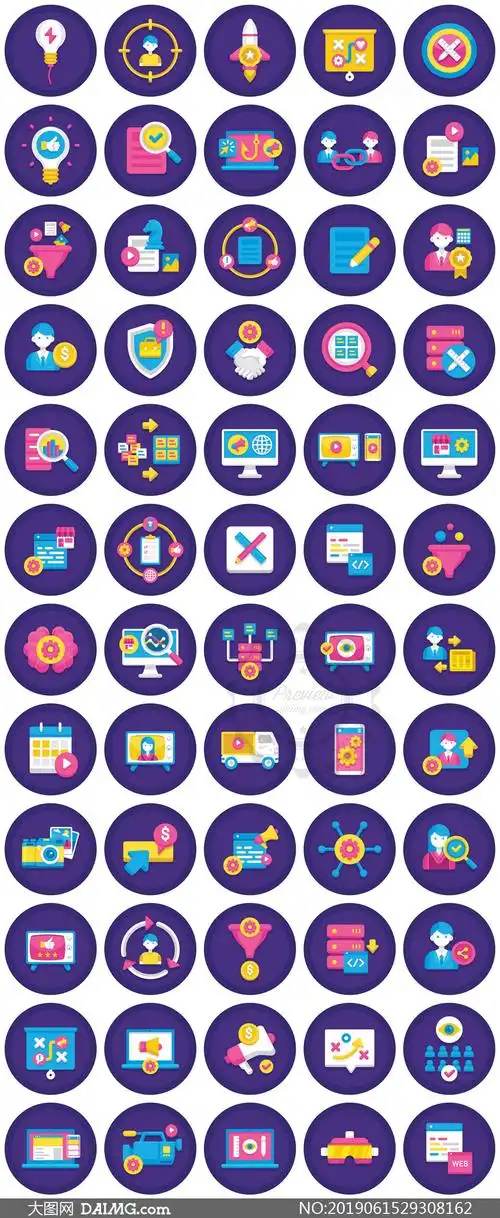 六十款传媒行业适用的图标矢量素材