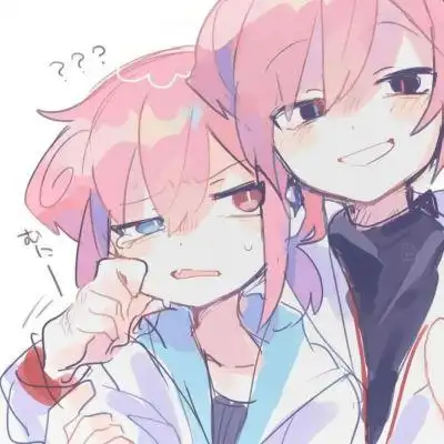 可爱cp情侣头像萌萌哒认真努力的做完美的自己