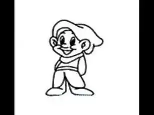 尼尔斯小矮人简笔画