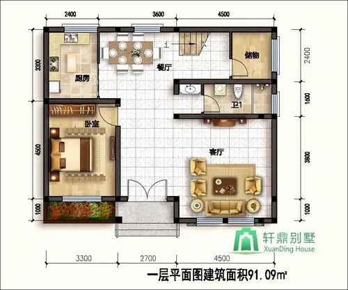 二层自建小别墅设计图,布局完善合理,小户型,经济实用