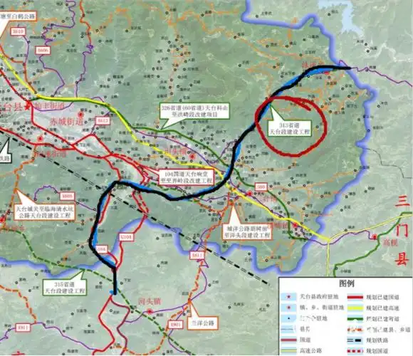 313省道全名又叫嘉善至永嘉公路改扩建项目,天台段共23公里