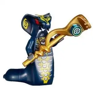 乐高幻影忍者人仔 蛇怪 蓝色 摄魂派 斯卡勒 含武器配件 幻影忍者