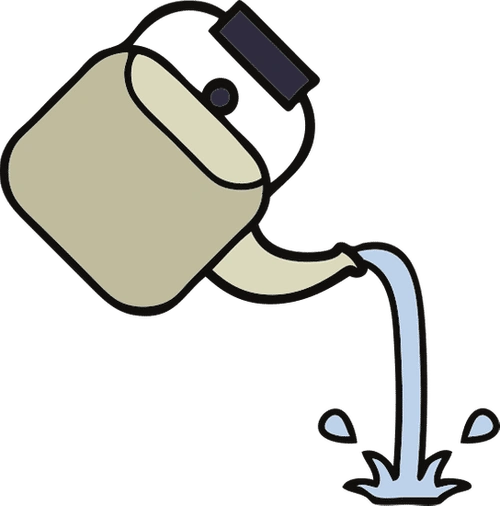 水壶倒水卡通素材