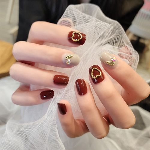 热销新娘甲片美甲带钻奢华