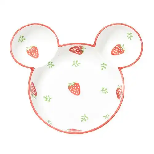 苏黎世家居萌趣儿童格早餐盘陶瓷可爱卡通盘子盘