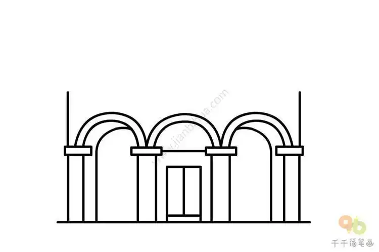 大型广场简笔画