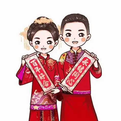 新婚夫妻情侣头像一左一右 情侣头像图片大全 -【爱个性】