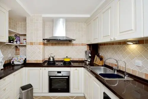 三居室美式风格厨房入户花园