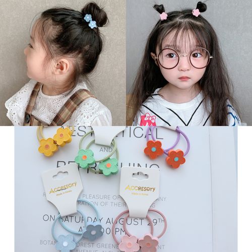 闪粉小花朵发圈宝宝 可爱小揪揪儿童头饰发饰 女童扎头发头绳