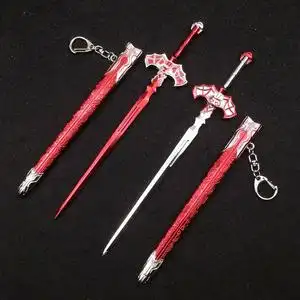 22cm天行九歌血衣侯白亦非白剑红剑武器模型合金钥匙扣挂件挂饰